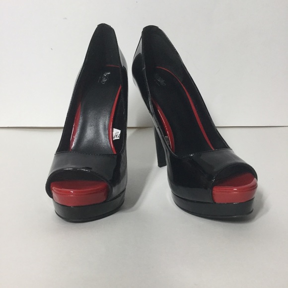 Mossimo Black & Red toe Stiletto High Heels Size 8 - Picture 7 of 14